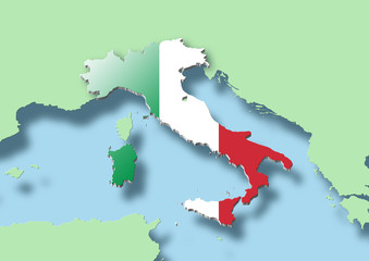 Fototapeta premium map of italy