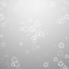 Random soap bubbles abstract background. Blowing b