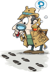 The detective follows traces