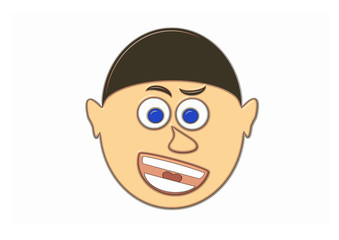 Portrait of blue eyed funny boy