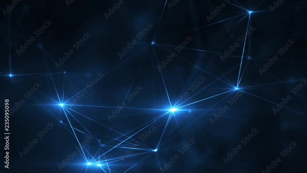 Poster abstract plexus structure of many glowing lines and particles. connection concept. creative technolo