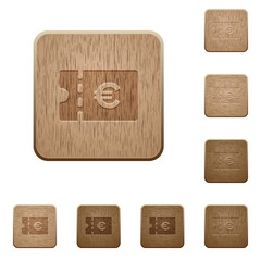 Euro discount coupon wooden buttons