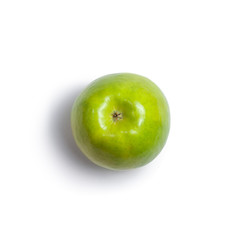 green apple granny smith with shadow on white isolated