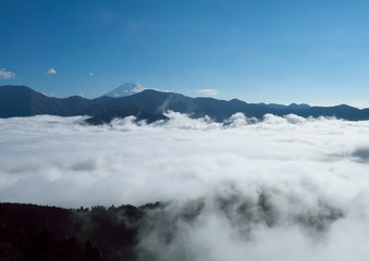 Fototapeta na wymiar 富士山と雲海３