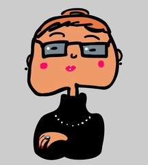 Elegant woman with glasses