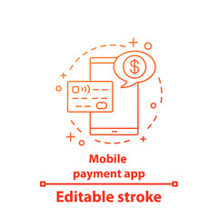 Mobile payment app concept icon