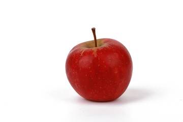 Fresh red natural apple isolated on white - organic apples - Fresh raw organic fruit. 