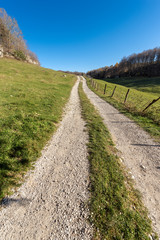 Dirt Road in Countryside - Plateau of Lessinia Italy