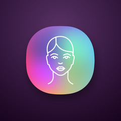 Woman face app icon