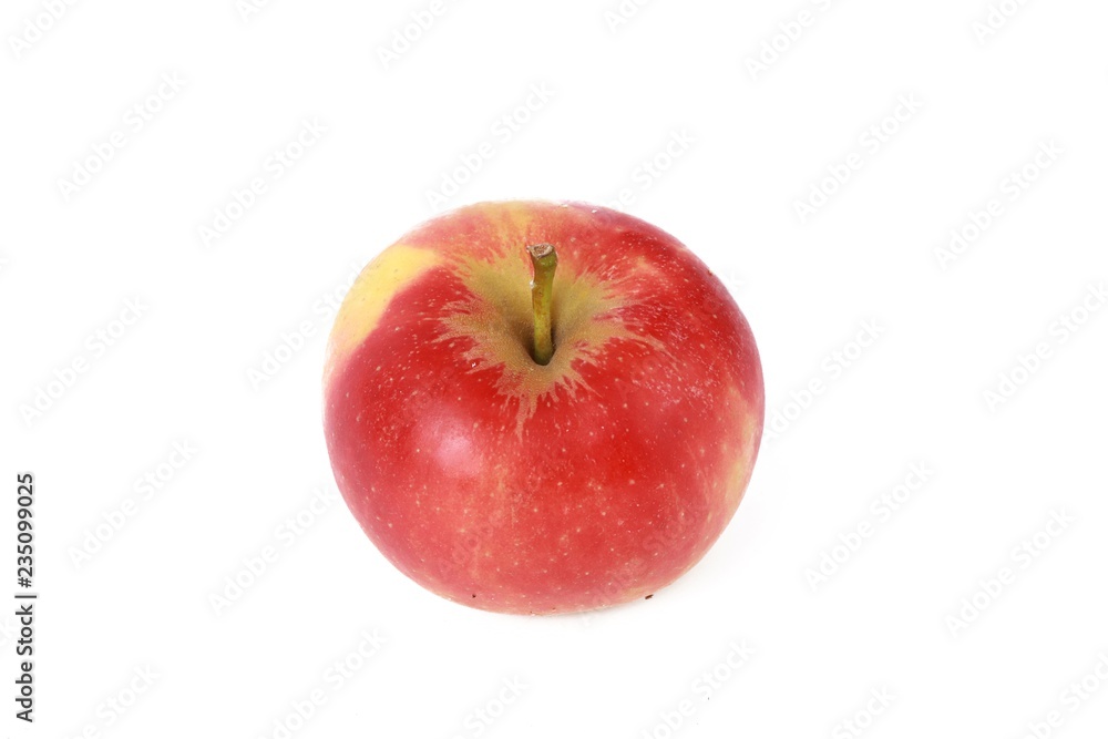 Wall mural fresh red natural apple isolated on white - fresh raw organic fruit.