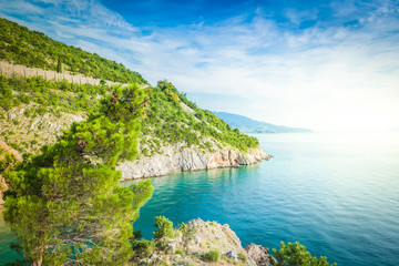Fototapeta na wymiar View of a small bay in Croatia