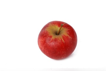 Fresh red natural apple isolated on white - Fresh raw organic fruit. 