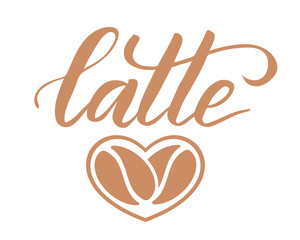 Brush calligraphy Latte