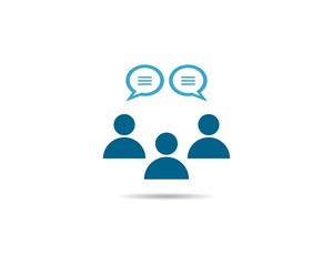 social chatting logo vector icon illustration design 