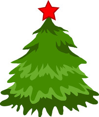 Christmas tree with bright lights
