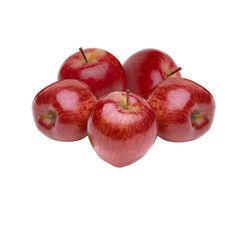 Red apples isolated on white background