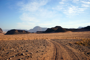 Track in desert