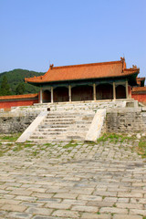 ancient Chinese landscape architecture in the Eastern Tombs of the Qing Dynasty, China...