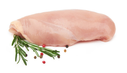 Raw chicken fillets