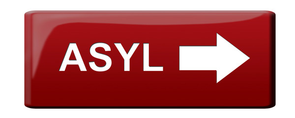 Asyl - Symbolbutton mit Pfeil