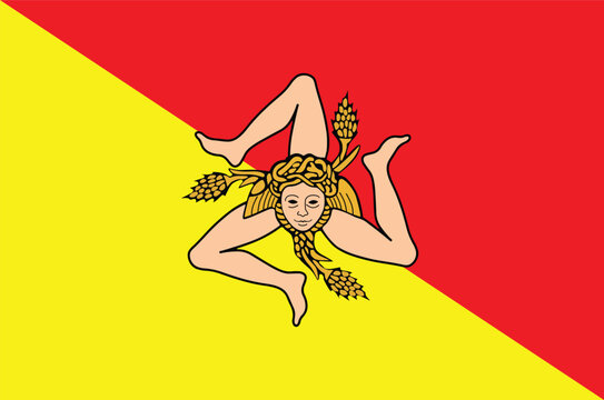 Sicilian flag vector