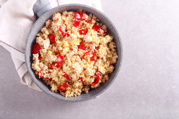 Couscous with mince turkey fillet