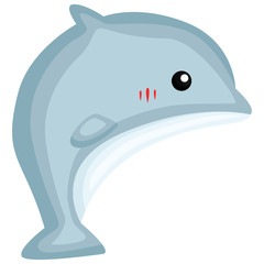 a vector of a cute and adorable dolphin