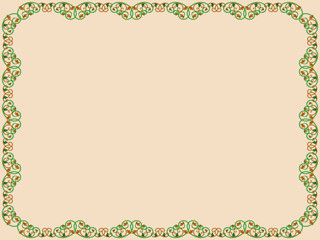 Frame with floral elements