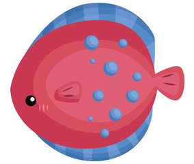 a vector of a cute and adorable fish