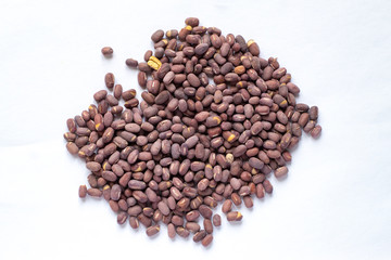 dried red beans isolated on the white background.