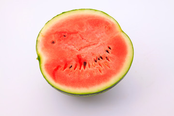 Watermelon profile in a white background
