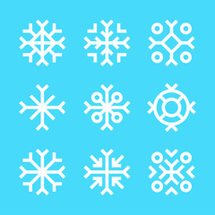 Snowflake icon. Symbol of christmas and new year.