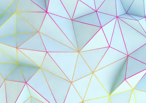 abstract geometric background with coloured lines and triangles