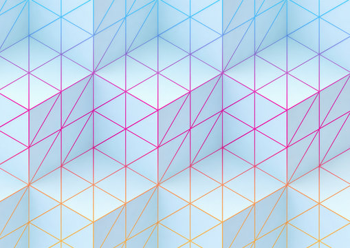 abstract background with coloured lines and cubes