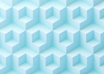abstract background with blue and white cubes