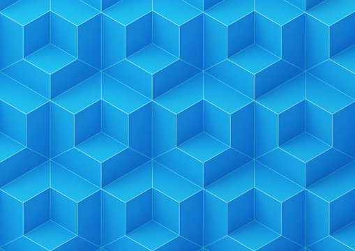 abstract background with blue cubes
