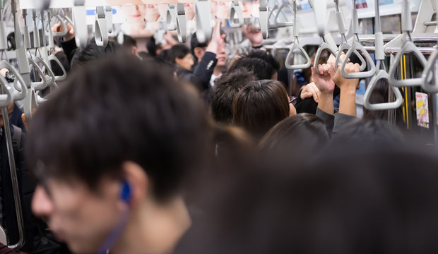 Fototapeta 吊り革・電車
