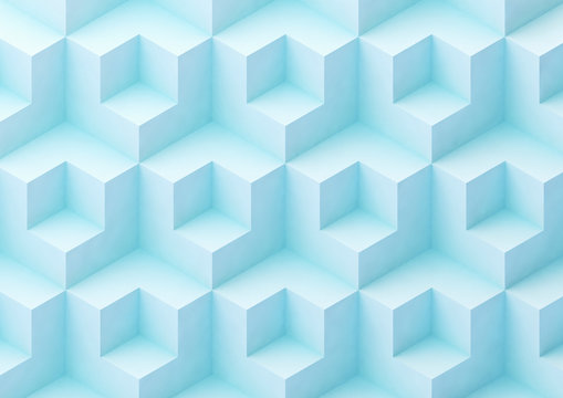abstract background with blue and white cubes