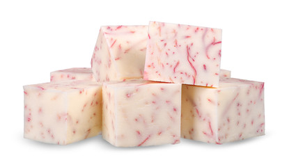 Taro isolated on white with clipping path