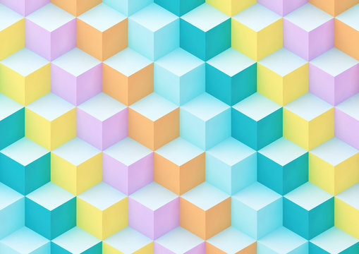 abstract background with coloured cubes