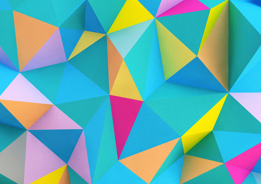 abstract colourful geometric background with triangles