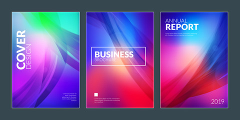 Business brochure cover design templates. Modern business flyer or poster with abstract blurred colorful background