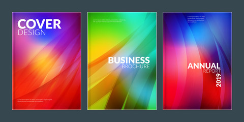 Business brochure cover design templates. Modern business flyer or poster with abstract blurred colorful background