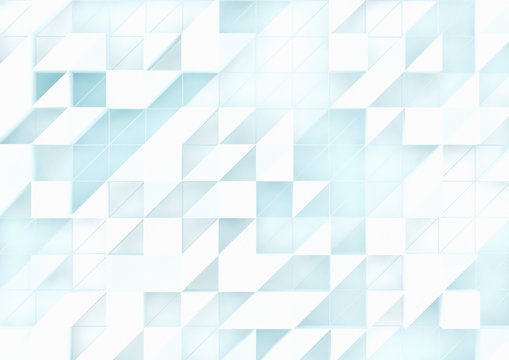 Abstract pattern of white squares and triangles