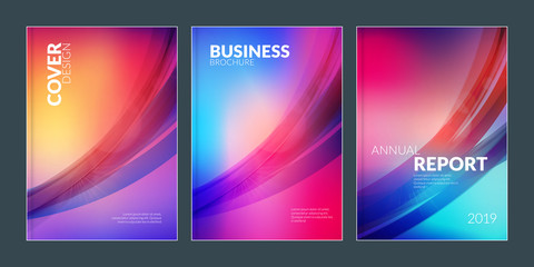 Obraz na płótnie Canvas Business brochure cover design templates. Modern business flyer or poster with abstract blurred colorful background