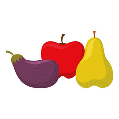 eggplant and fruits design