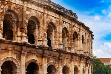 Fototapeta premium Coliseum antique amphitheater in Nimes, south France