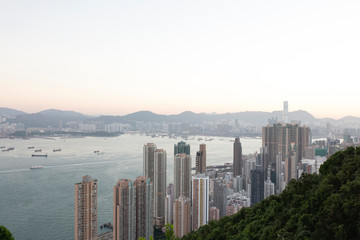 View of Hong Kong city 