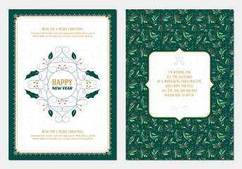 Fototapeta na wymiar Merry Christmas greeting card template. Typographic retro design. Vector Illustration