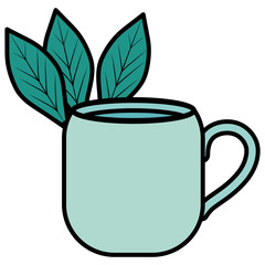 mint cup tea design
